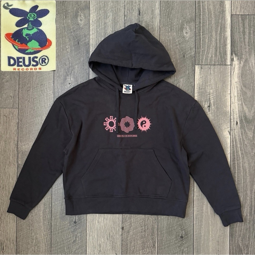 Deus Ex Machina Cultivate Hoodie Anthracite Organic Cotton Sweatshirt Womens 8